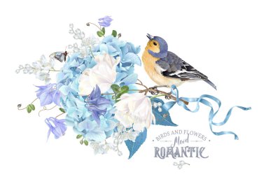 Ortanca bahar kompozisyon