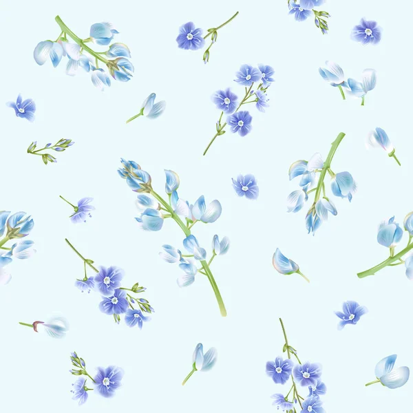 Forget me not pattern — Stock Vector