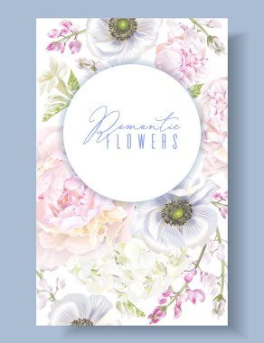 Şakayık anemone afiş