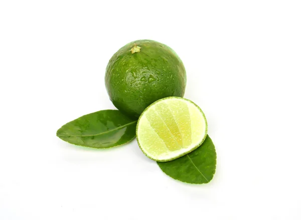 Limes isolés sur blanc. — Photo