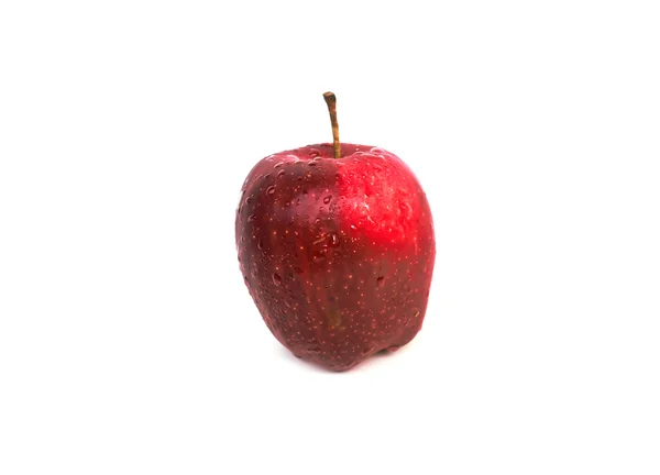 Червоне яблуко ізольоване на білому  . — стокове фото