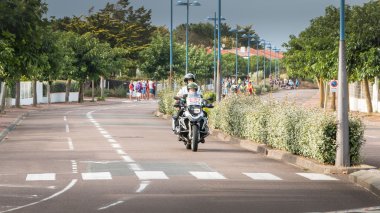 Güvenlik motosiklet yol bisikleti yarışı için