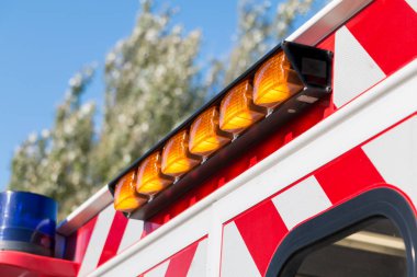 Beacon bir ambulans itfaiye üzerinde kapat