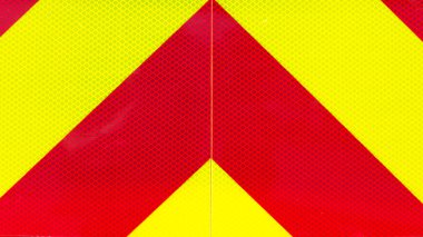 yellow and red retroreflective panel on a fire truck clipart