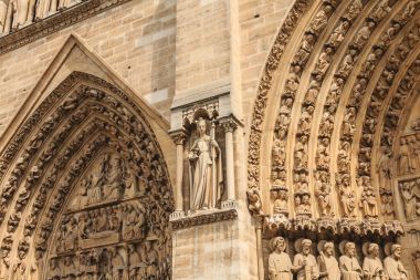 Notre-Dame Katedrali mimarisinin ayrıntılı
