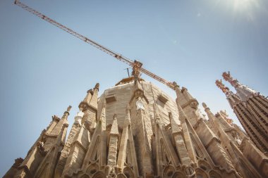 Katedral Sagrada Familia mimarisinin ayrıntılı