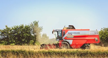 birleştirmek bir alanda buğday yaz aylarında hasat.