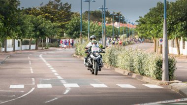 Güvenlik motosiklet yol bisikleti yarışı için