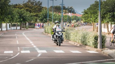 Güvenlik motosiklet yol bisikleti yarışı için