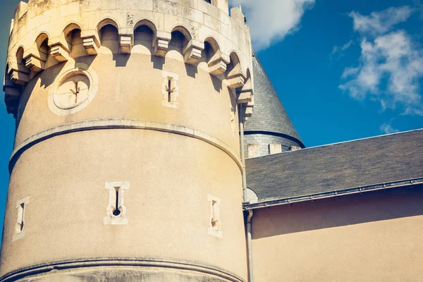 A Notre Dame de Bourgenay templom Talmon építészeti részletek — Stock Fotó