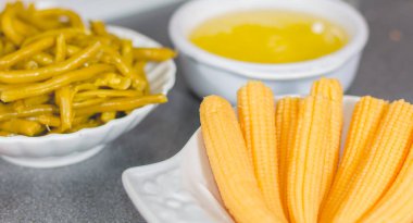 Genç Mısır ve fasulye filizi ramerquans kümesinde