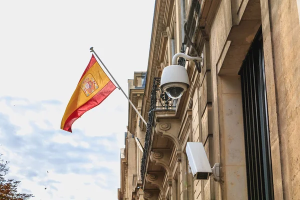 Detalle arquitectónico de la fachada de la Embajada de España en Par — Foto de Stock