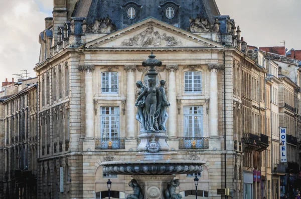 Dettaglio architettonico della famosa Place de la Bourse — Foto Stock