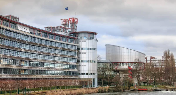 Detalle arquitectónico del Tribunal Europeo de Derechos Humanos — Foto de Stock