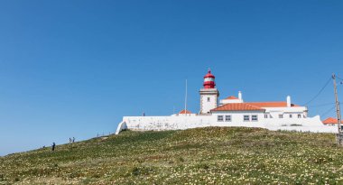 Cabo de roca deniz fenerinin çevresindeki atmosfer, Portekiz