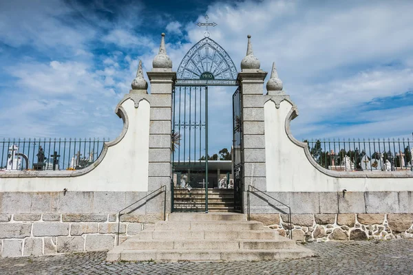 Architectural detail of the entrance to the village cemetery of — 스톡 사진