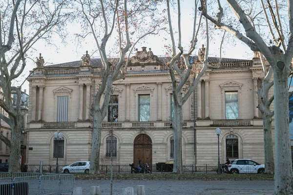Arkitektonisk detalj av Fabre museet i Montpellier — Stockfoto