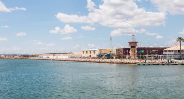 View of the entrance to the marina of vilamoura, portugal