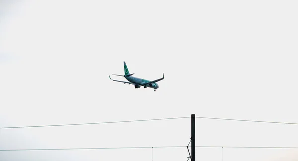 Faro Portugal May 2018 Plane Boeing 737 8K2 Company Transavia — Stock Photo, Image