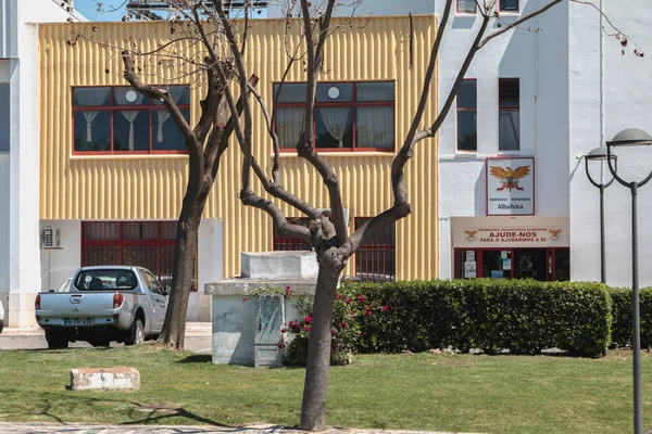 Albufeira Portugal Maio 2018 Vista Fachada Dos Bombeiros Voluntários Cidade — Fotografia de Stock