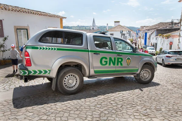 Obidos Portogallo Aprile 2019 Auto Della Guardia Nazionale Repubblicana Gnr — Foto Stock
