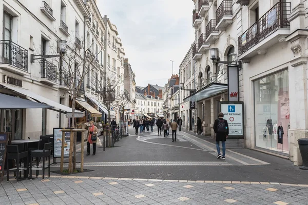 Tours Francia Febrero 2020 Ambiente Urbano Arquitectura Una Calle Peatonal —  Fotos de Stock