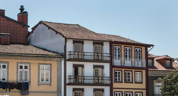 Guimaraes Portugal Mayo 2018 Detalle Arquitectónico Casas Típicas Las Pequeñas — Foto de Stock