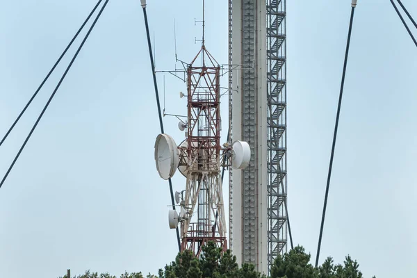 Barcelona Spanien Juni 2017 Utsikt Över Collserola Telekommunikationstornet Höjderna Barcelona — Stockfoto