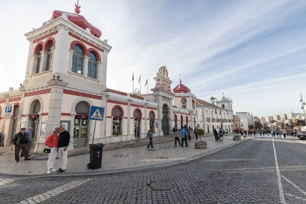 Loule Faro Portekiz Şubat 2020 Insanlar Bir Kış Günü Şehrin — Stok fotoğraf