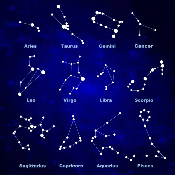 Illustrazione più veloce. Set di simbolo segno zodiacale — Foto Stock