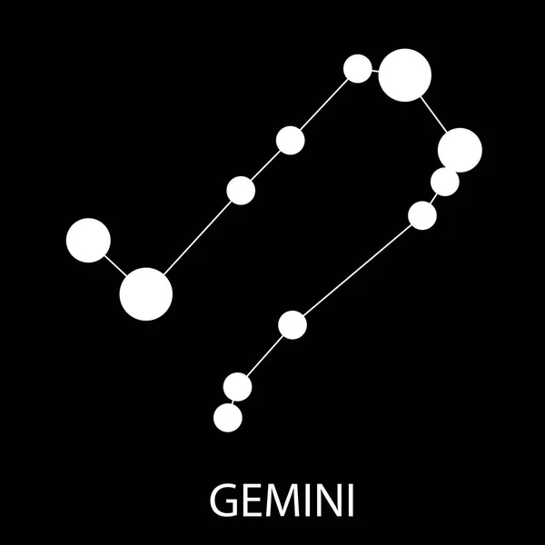 Raster illustration. Zodiac sign Gemini