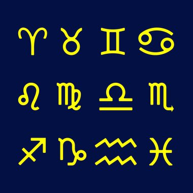 Vektör grafik Astroloji set