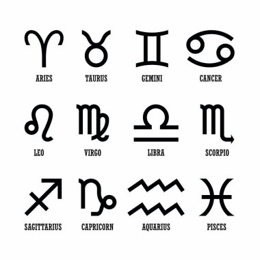 Vektör grafik Astroloji set