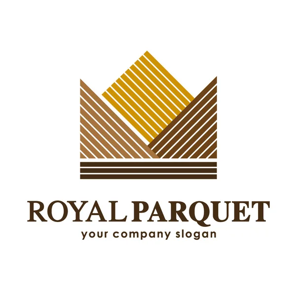 Logo vectorial Parquet real, laminado, suelo . — Vector de stock