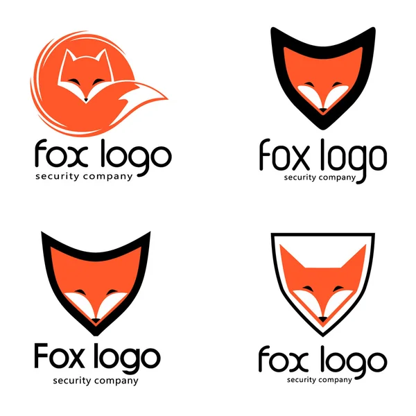 Fox logo recommended for security companies — Stock Vector