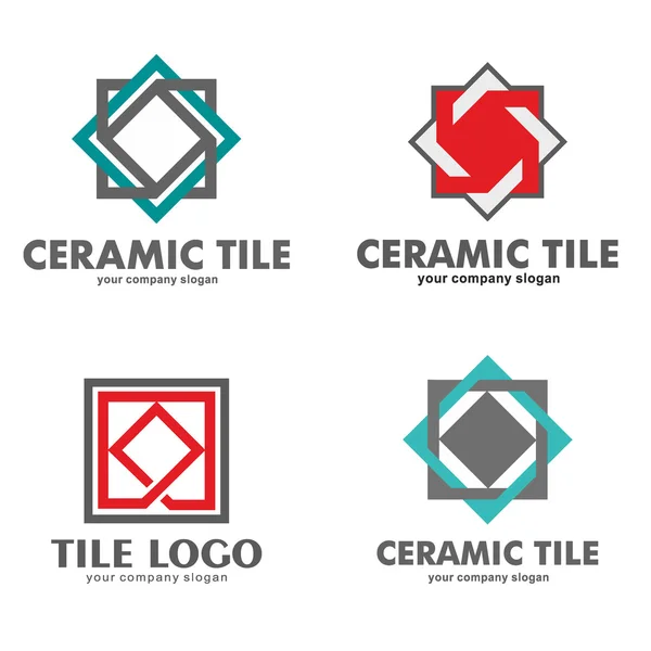 Zbiór logo płytek ceramicznych — Wektor stockowy