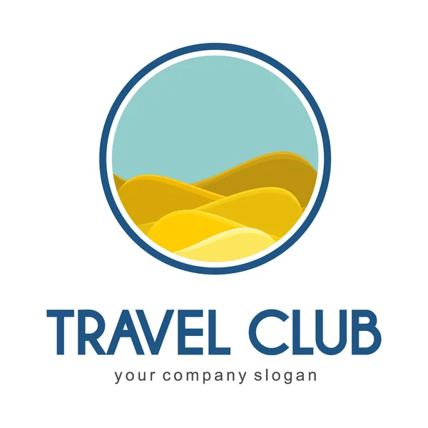 Conceito de design de logotipo de viagem — Vetor de Stock