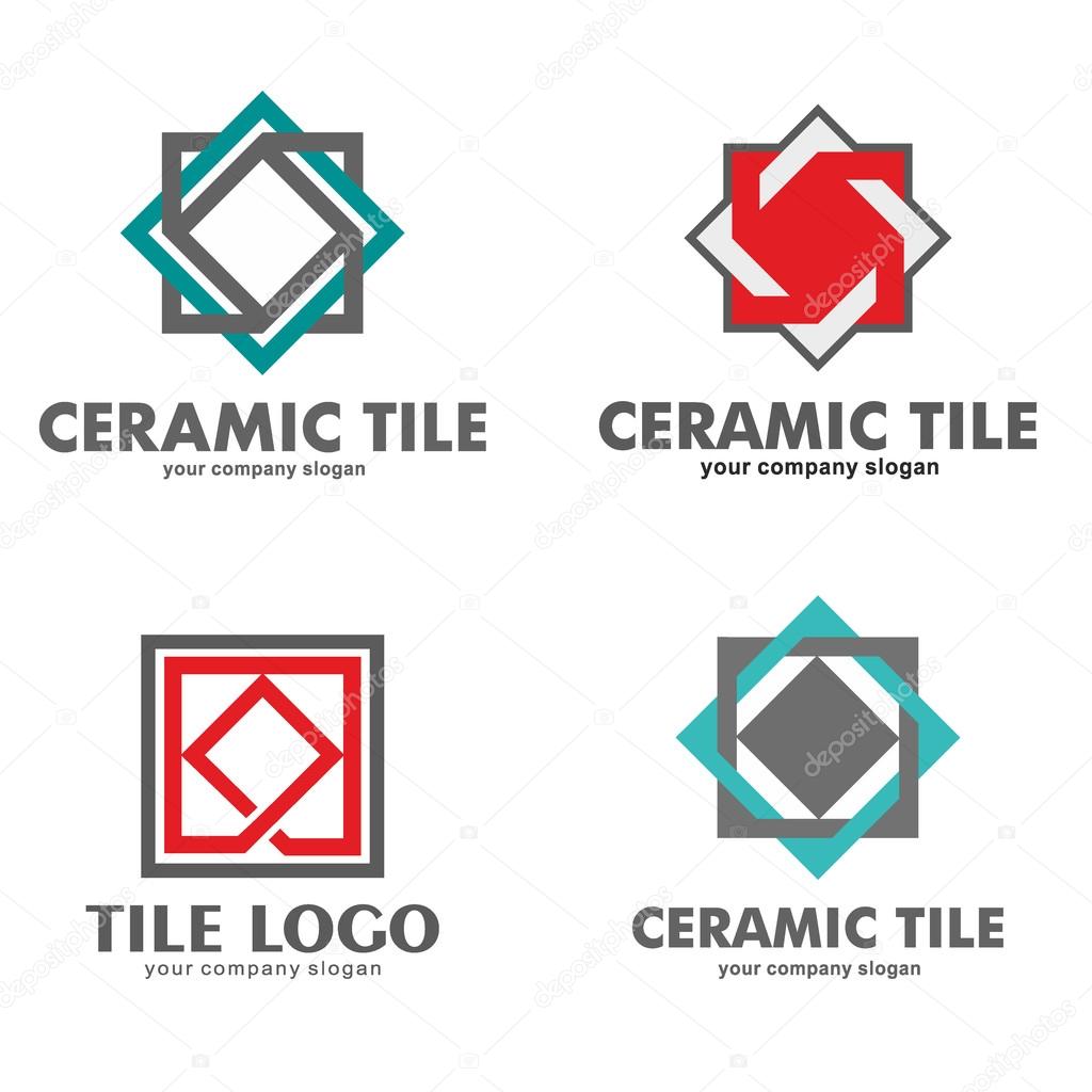 Set of logos of ceramic tiles Stock Vector by ©kar-chik 125838932