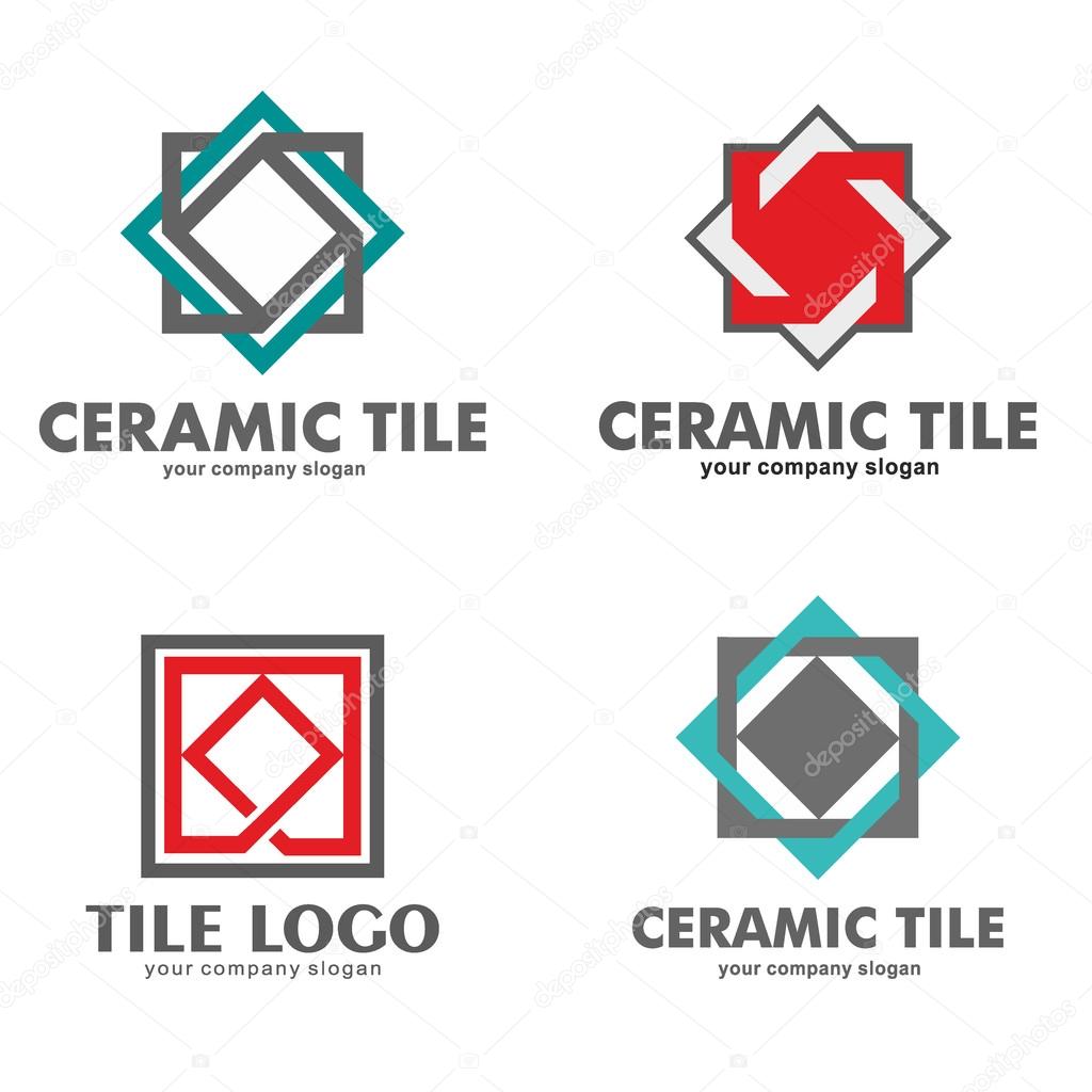 Set of logos of ceramic tiles