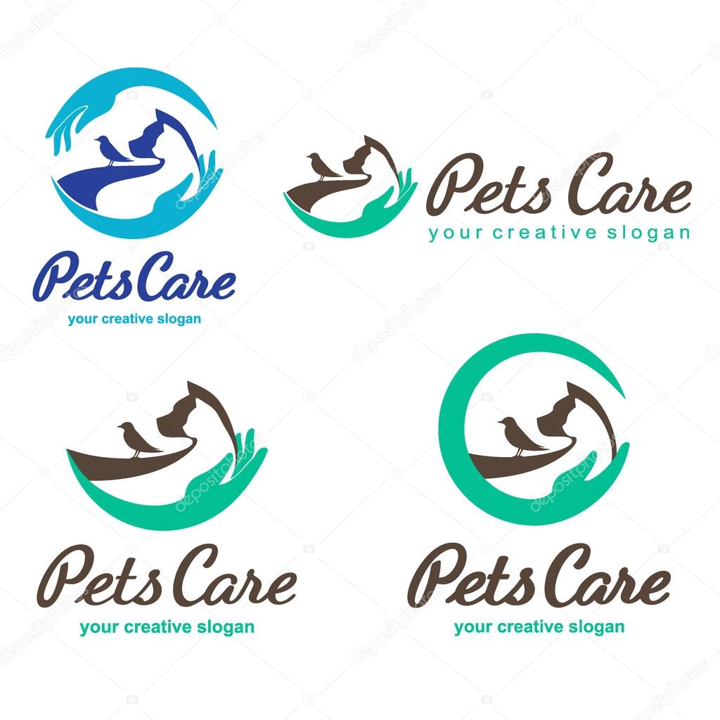 Pets Care Vector Logo