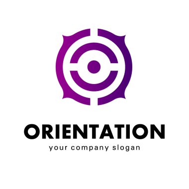 İş logo vektör, oryantasyon, bakış açısı