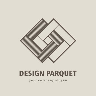Vektör logo parke, laminat, Parke, fayans