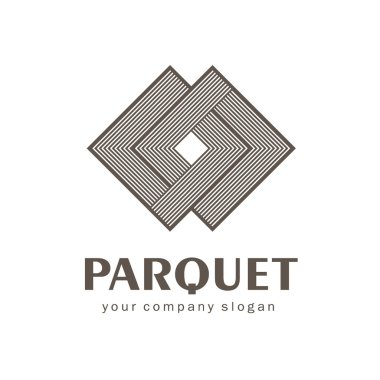 Vektör logo parke, laminat, Parke, fayans