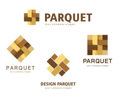 Vektör logo parke, laminat, Parke, fayans