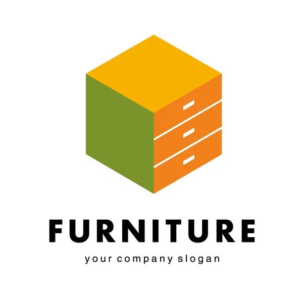 Logo for furniture companies, furniture shops — Stock Vector