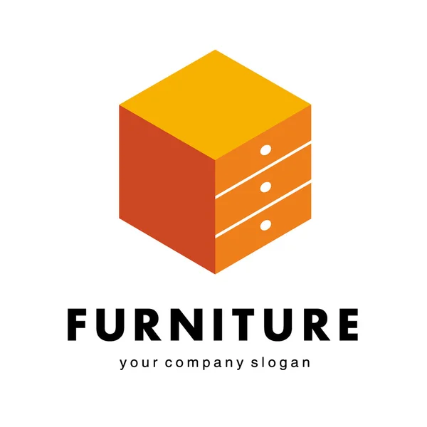 Logotipo para empresas de muebles, tiendas — Archivo Imágenes Vectoriales