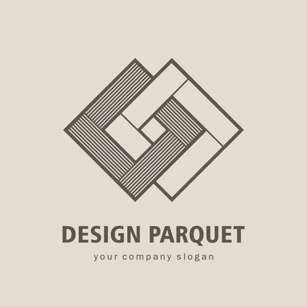 Logo vectoriel parquet, stratifié, revêtements de sol, carreaux — Image vectorielle