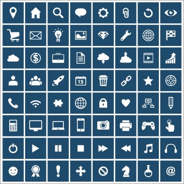 Büyük düz vektör simge kümesi