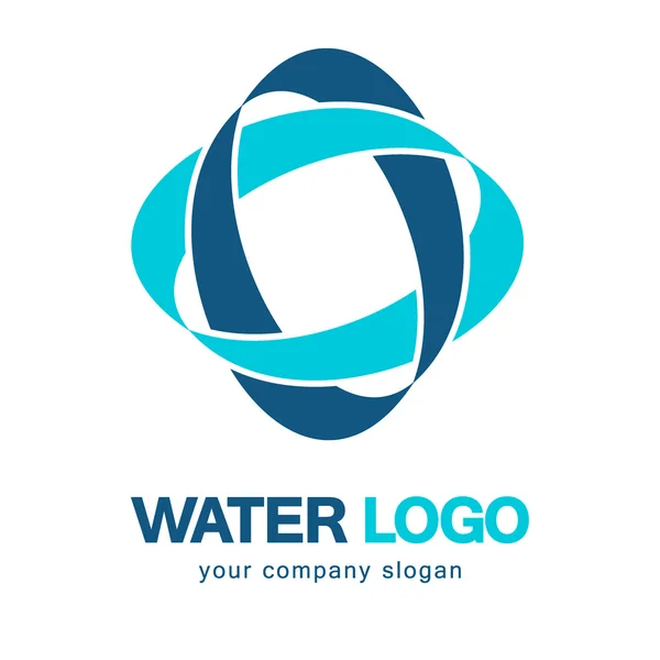 Logotipo de água. Conceito de design vetorial —  Vetores de Stock