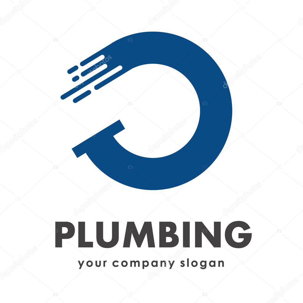 Flat logo design for plumbing company.